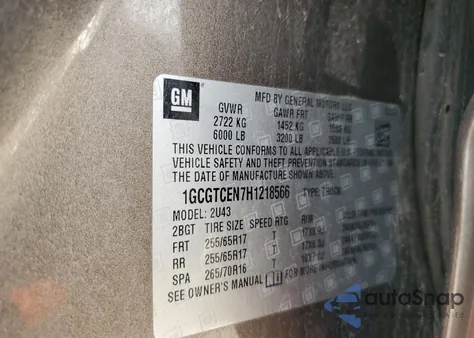 2017 Chevrolet Colorado Lt from USA, damaged, VIN 1GCGTCEN7H1218566